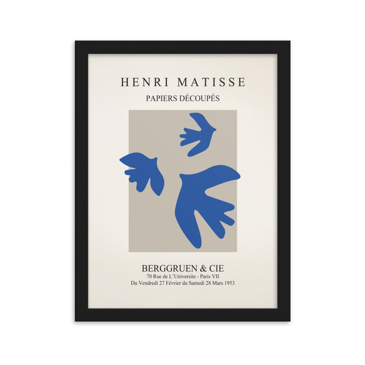 Poster - Henri Matisse, blaue Vögel Henri Matisse Schwarz / 30×40 cm artlia