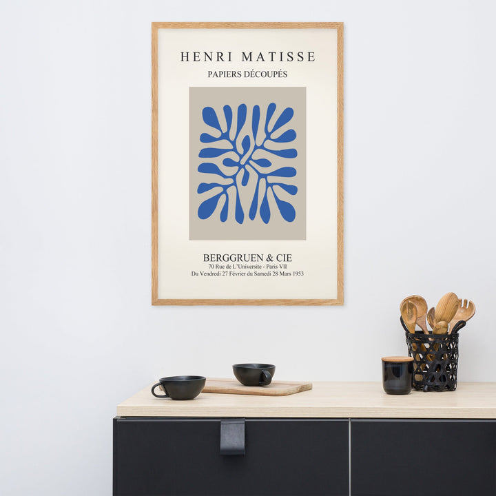 Poster - Henri Matisse, Papier Découpés blaue Blätter Henri Matisse artlia