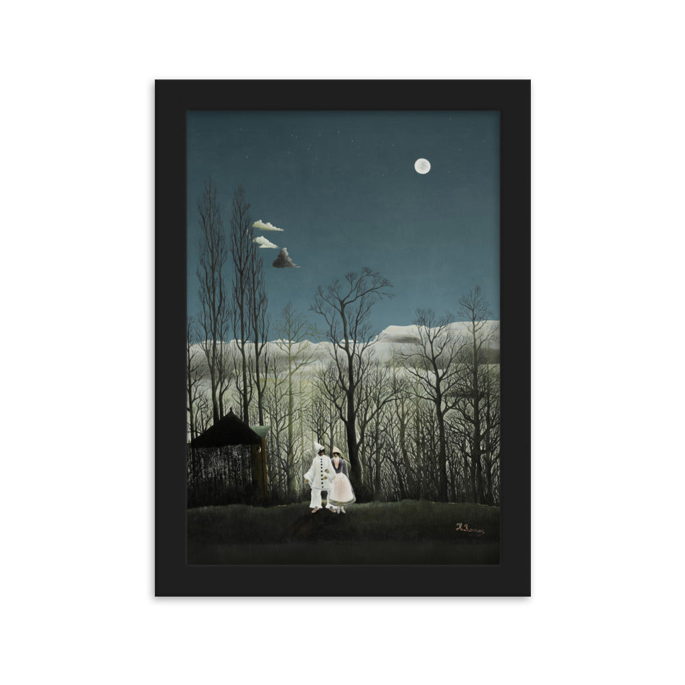 Poster - Henri Rousseau, Karnevalsabend Henri Rousseau Schwarz / 21×30 cm artlia