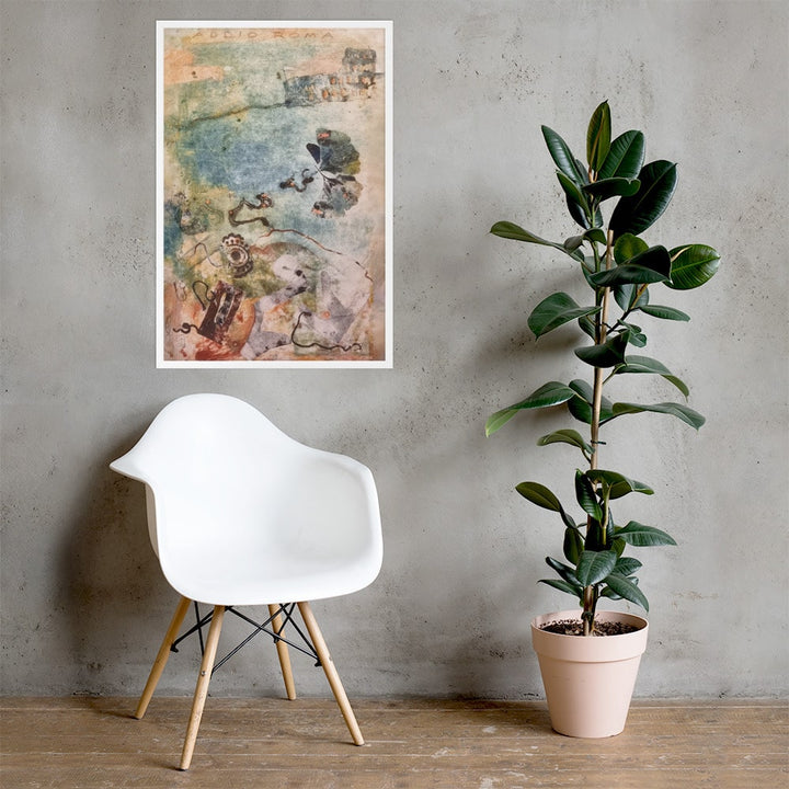 Poster - Lia Broecker-Jakob, Monotypie 5971 addio roma artlia