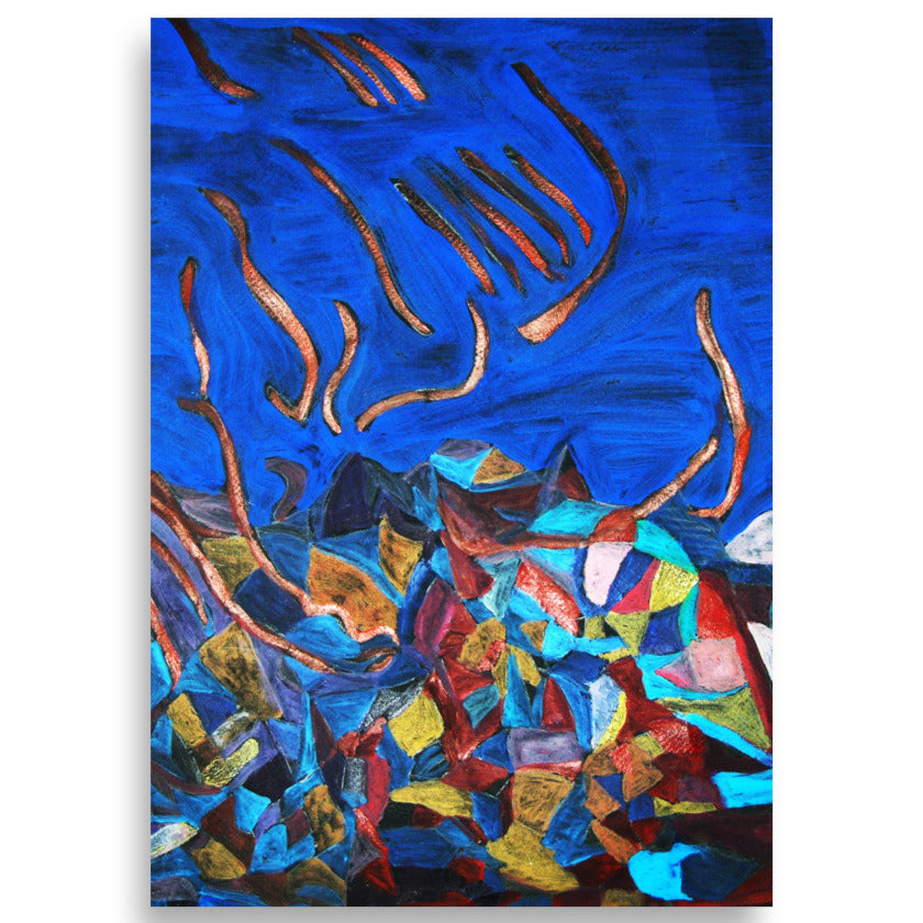 Poster - Lia Broecker-Jakob, Ponorno plava boja skorpiona Lia Broecker-Jakob 21×30 cm artlia