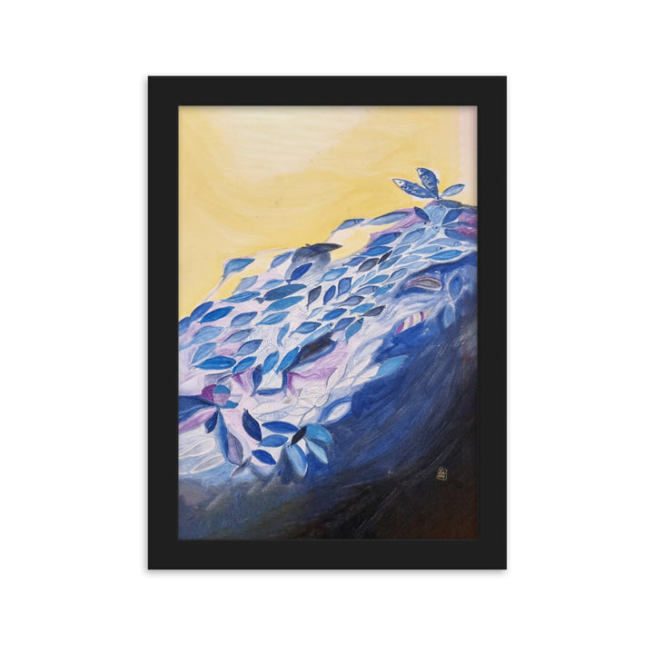 Poster - Lia Broecker-Jakob, Transzendenz der Fische Schwarz / 21×30 cm artlia