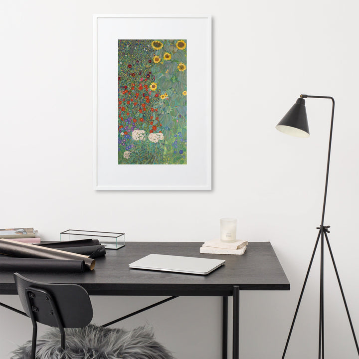 Poster mit Passepartout - Gustav Klimt, Garten mit Sonnenblumen Gustav Klimt artlia