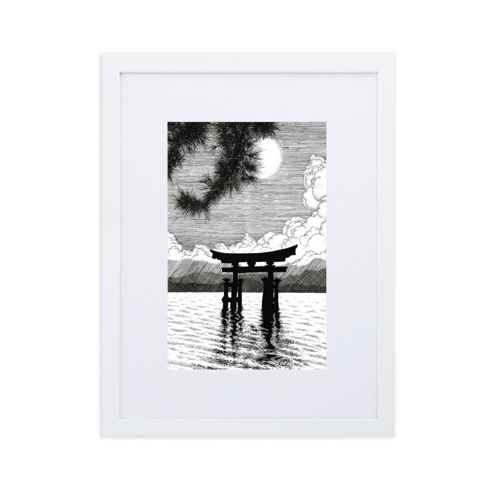 Poster mit Passepartout - Miyajima Pavel Illustrations Weiß / 30×40 cm artlia