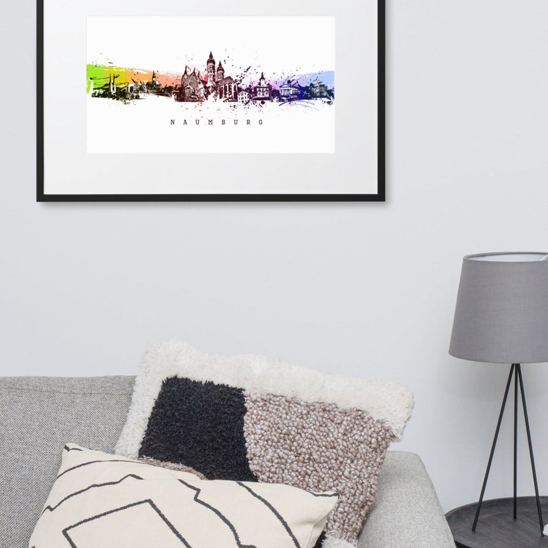 Poster mit Passepartout - Skyline Naumburg Marko Kurth artlia