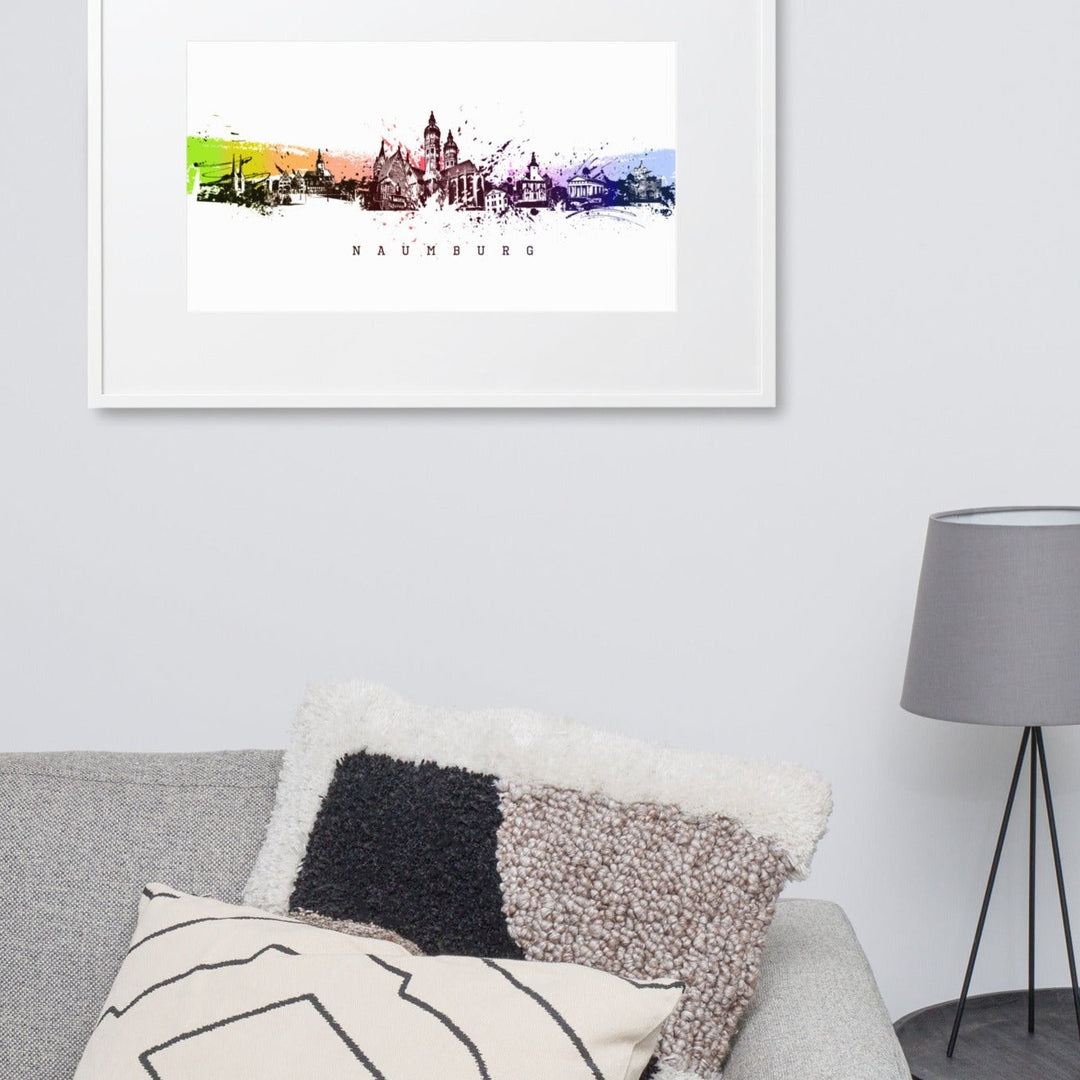 Poster mit Passepartout - Skyline Naumburg Marko Kurth artlia