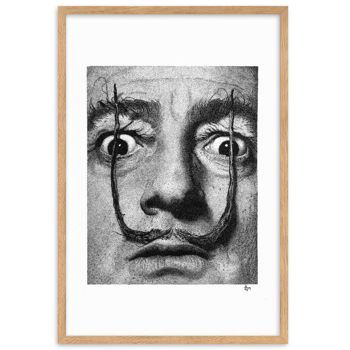 Poster mit Rahmen - Dali Pavel Illustrations Oak / 61×91 cm artlia