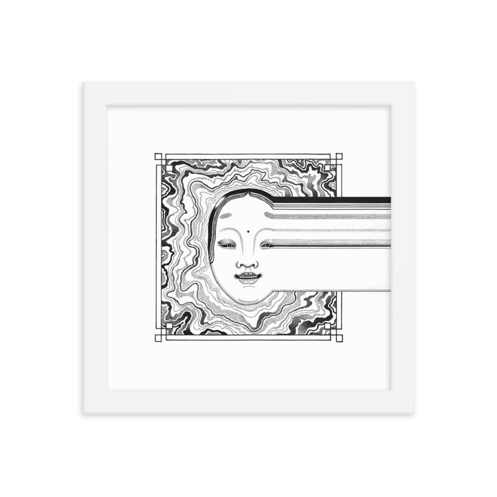 Poster - Noh 2 Pavel Illustrations Weiß / 25x25 cm (10″×10″) artlia