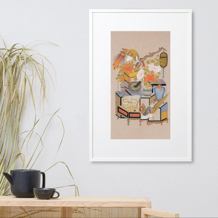 poster-passepartout-korean-sehnsucht-nach-wissen-mit-phoenix-longing-for-knowledge-with-phoenix-seungmin-yoon_1_-min