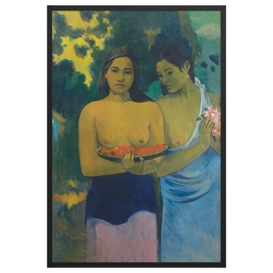 Poster - Paul Gauguin, Tahitische Frauen am Strand Paul Gauguin Schwarz / 61×91 cm artlia