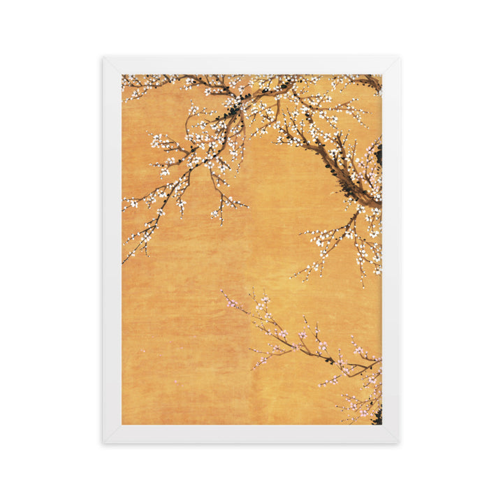 Poster - Rote und weiße Pflaumenblüten Jo Hee-ryong Weiß / Teil 1 / 30×40 cm artlia