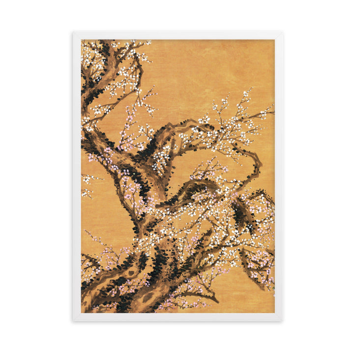 Poster - Rote und weiße Pflaumenblüten Jo Hee-ryong Weiß / Teil 2 / 50×70 cm artlia