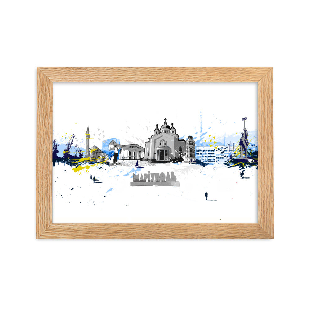 Poster - Skyline Mariupol Marko Kurth Oak / 21×30 cm artlia