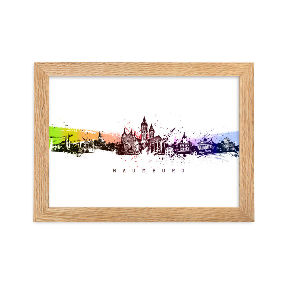 Poster - Skyline Naumburg Marko Kurth Oak / 21×30 cm artlia