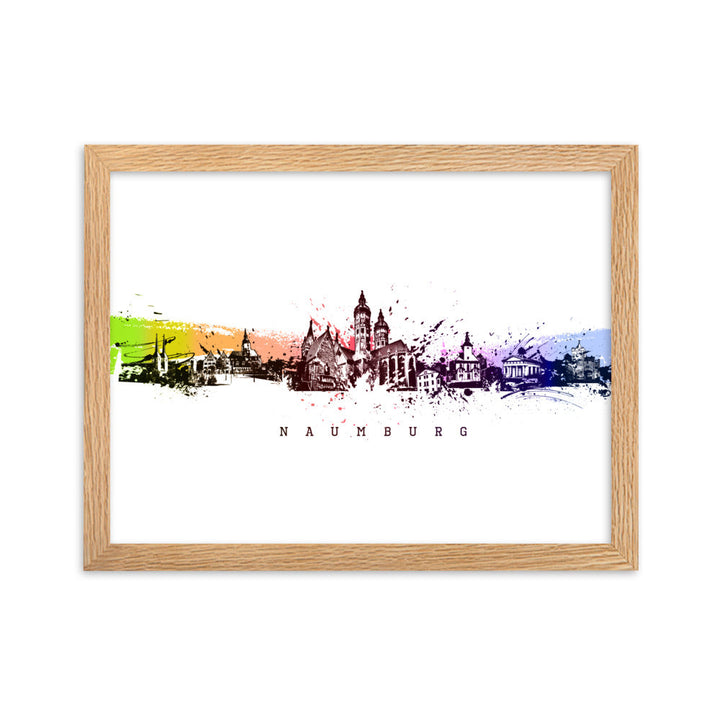 Poster - Skyline Naumburg Marko Kurth Oak / 30×40 cm artlia