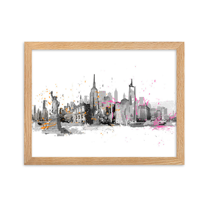 Poster - Skyline New York Marko Kurth Oak / 30×40 cm artlia