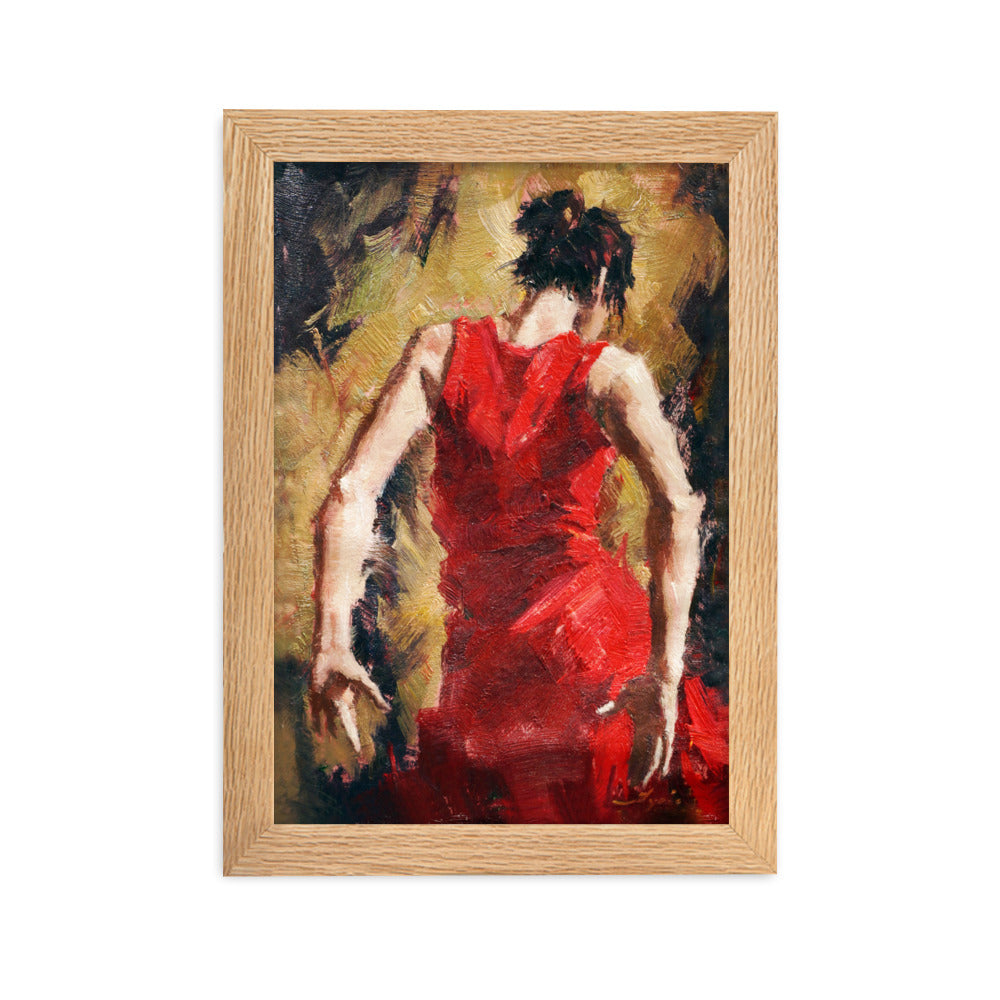 Poster - Tango Woman in Red Dress Kuratoren von artlia Oak / 21×30 cm artlia