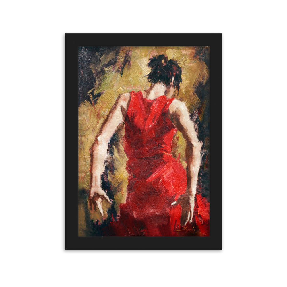 Poster - Tango Woman in Red Dress Kuratoren von artlia Schwarz / 21×30 cm artlia