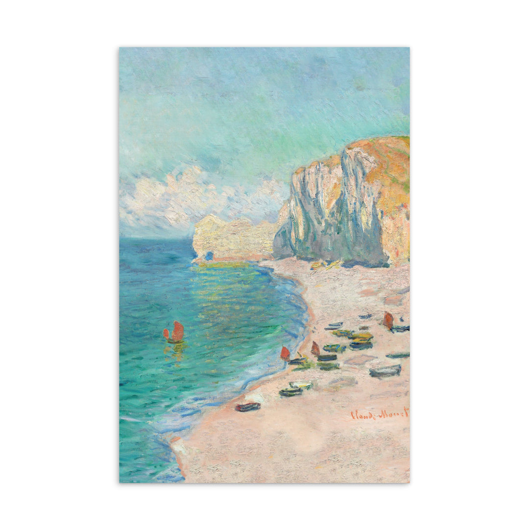 Postkarte - Claude Monet, Étretat: The Beach and the Falaise d'Amont artlia
