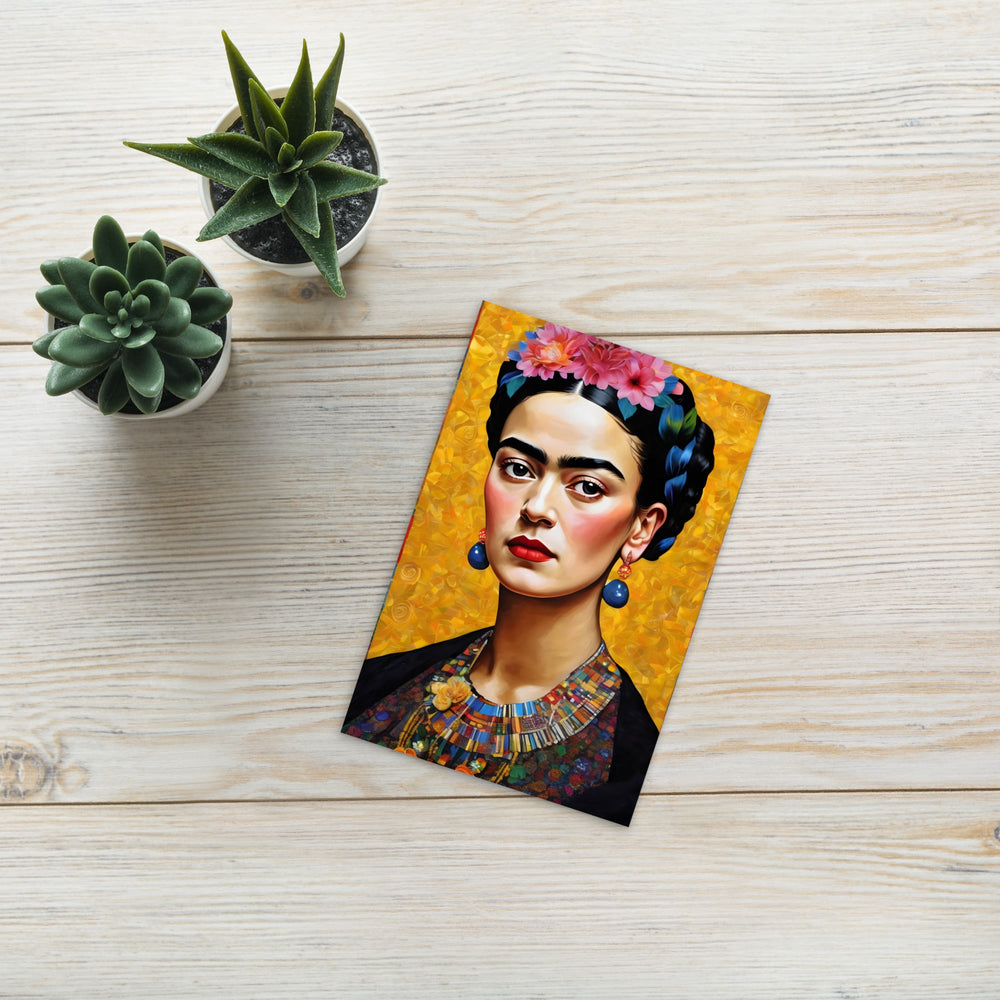 Postkarte - Frida Kahlo in the style of Gustav Klimt artlia