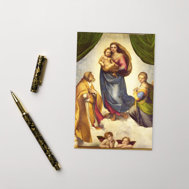 Ansichtkaart - Raffaello Sanzio da Urbino, De Sixtijnse Madonna