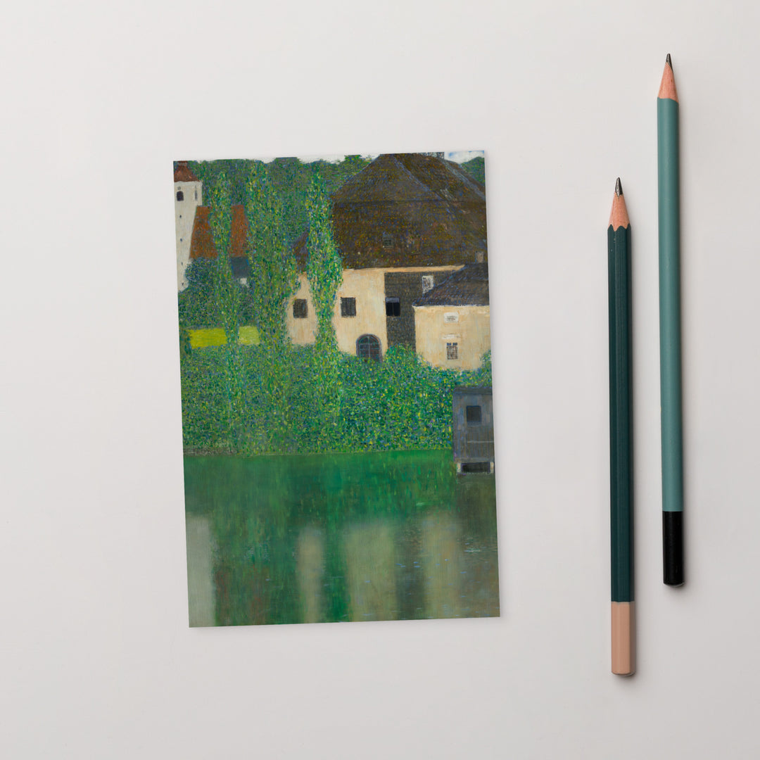 Postkarte - Gustav Klimt, Wasserschloss Kammer am Attersee