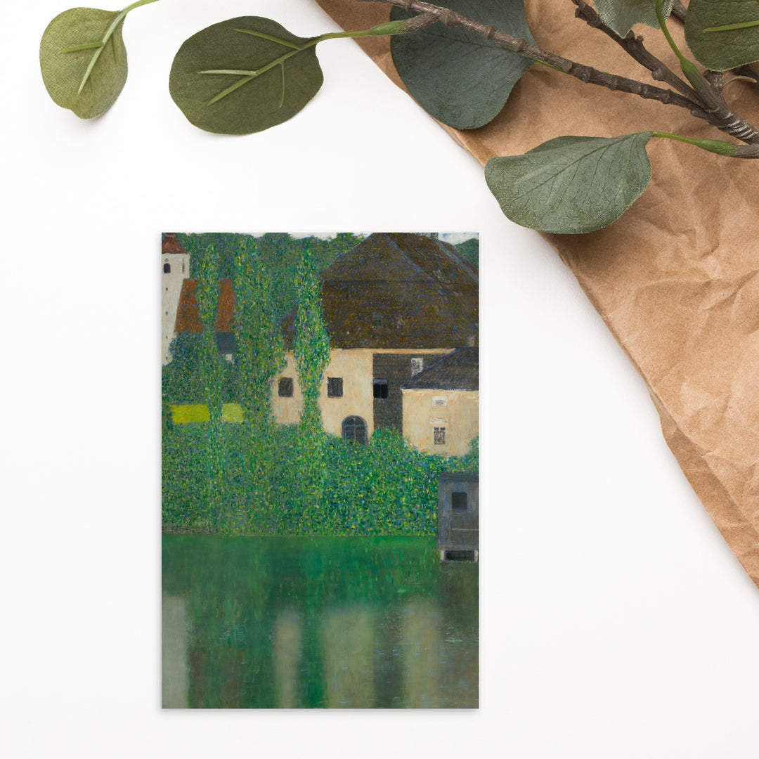 Postkarte - Gustav Klimt, Wasserschloss Kammer am Attersee