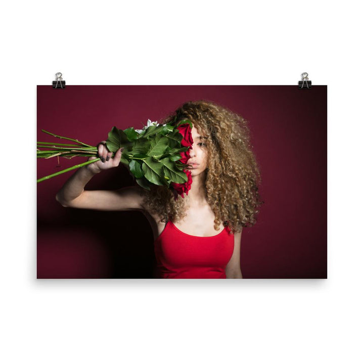 Amelia mit Rosen - Poster Kuratoren von artlia 30x45 cm artlia