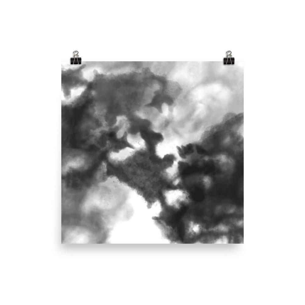 Black Watercolor - Poster artlia 10×10 artlia