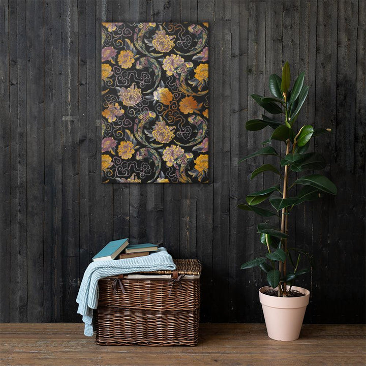 Blumen und Kois - Leinwand Kuratoren von artlia 61x91 cm artlia