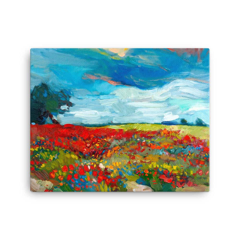 Blumenfelder - Leinwand Kuratoren von artlia 41x51 cm artlia