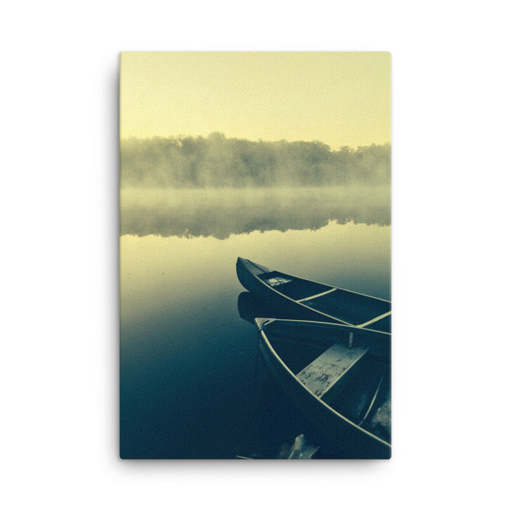 Boats in Fog - Leinwand Kuratoren von artlia 61x91 cm artlia