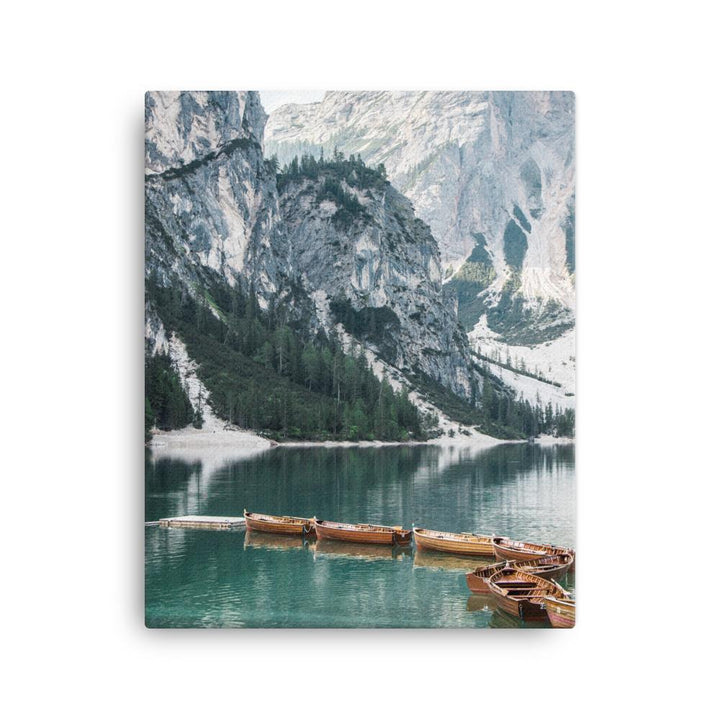 Braies lake 2 - Leinwand Kuratoren von artlia 41x51 cm artlia