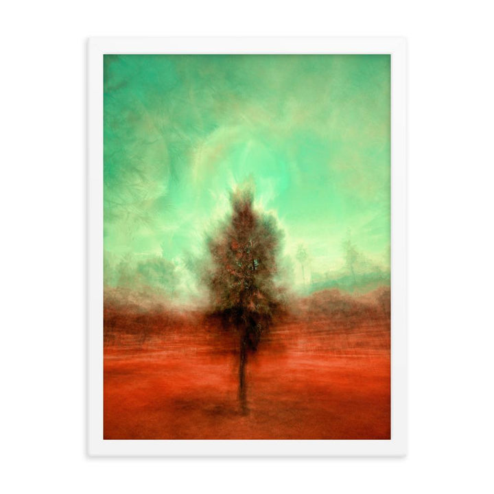 Der schlafende Baum - Poster im Rahmen Kuratoren von artlia weiß / 30x41 cm artlia