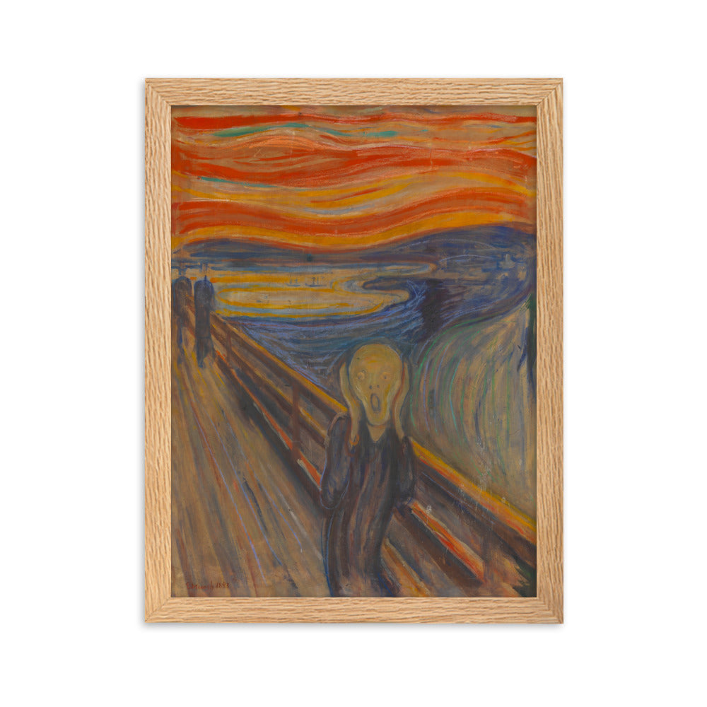 Edvard Munch, The Scream - Poster im Rahmen Edvard Munch Oak / 30×40 cm artlia