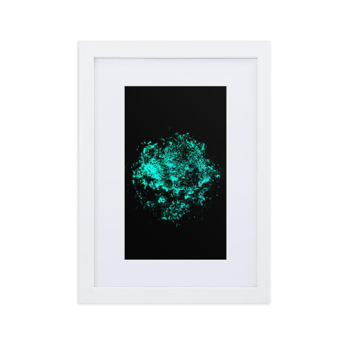 Emerald Planet - Poster im Rahmen mit Passepartout artlia Weiß / 21×30 cm artlia