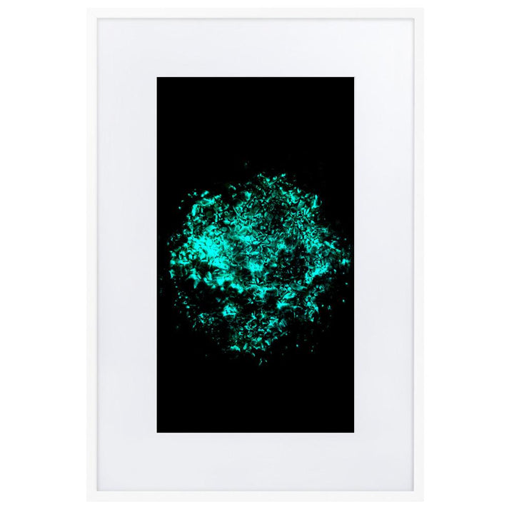 Emerald Planet - Poster im Rahmen mit Passepartout artlia Weiß / 61×91 cm artlia