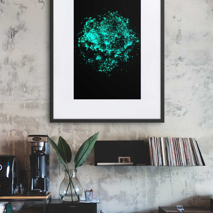 Emerald Planet - Poster im Rahmen mit Passepartout Kuratoren von artlia artlia