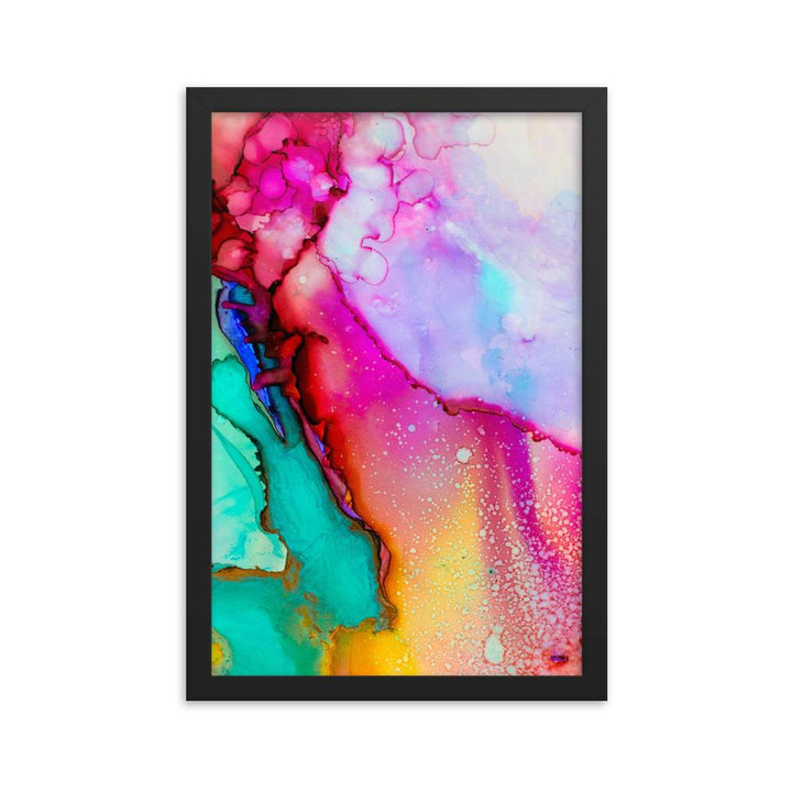Farbenspiel - Poster im Rahmen Kuratoren von artlia schwarz / 30x45 cm artlia