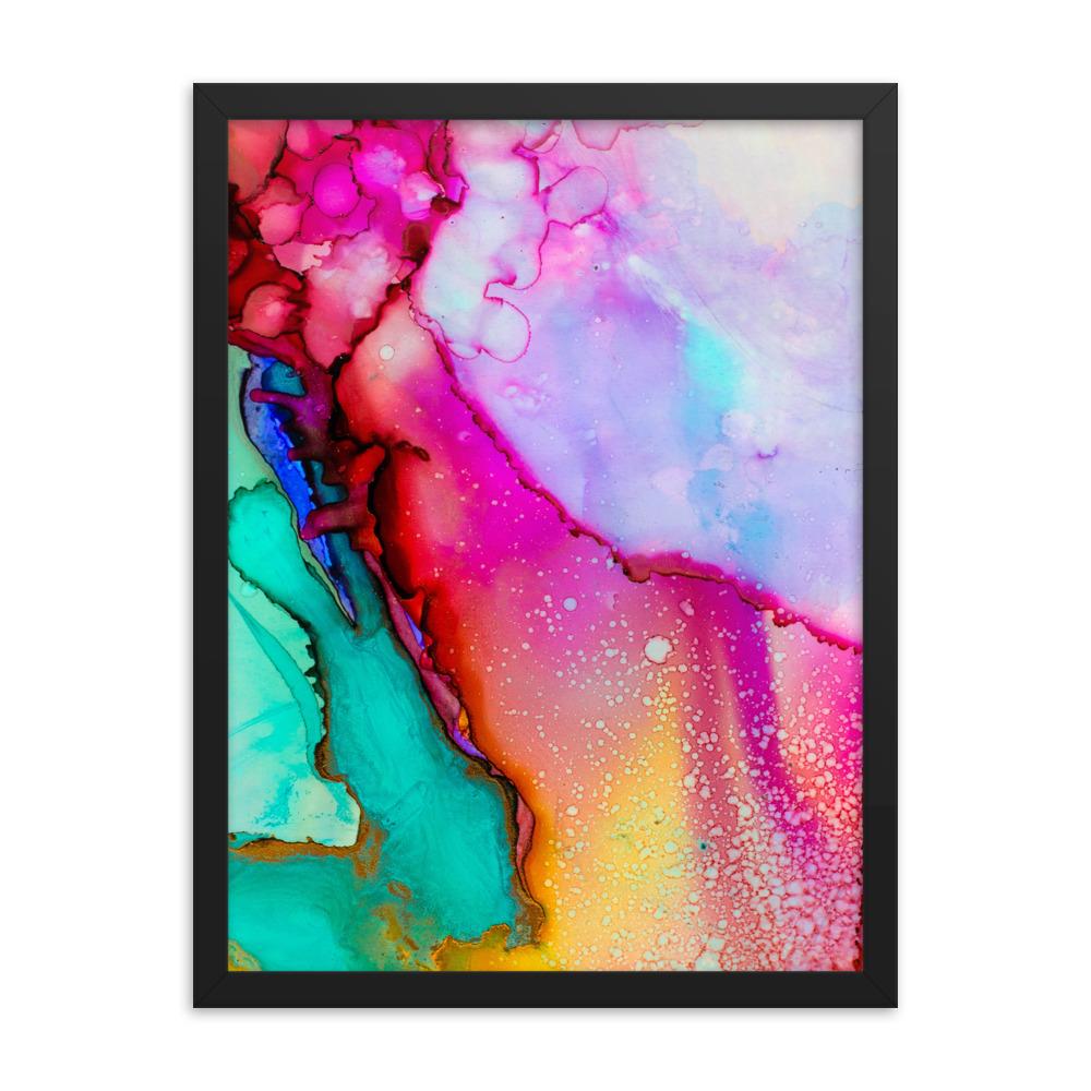 Farbenspiel - Poster im Rahmen Kuratoren von artlia schwarz / 46x61 cm artlia
