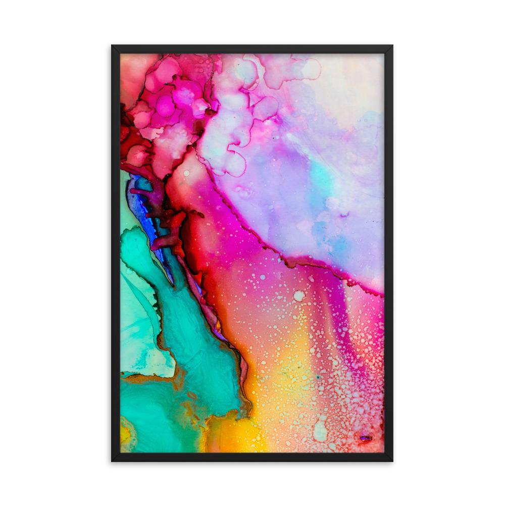 Farbenspiel - Poster im Rahmen Kuratoren von artlia schwarz / 61x91 cm artlia