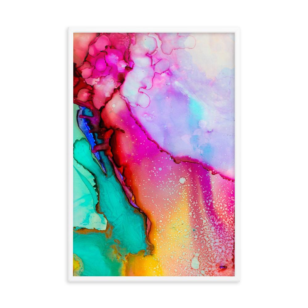 Farbenspiel - Poster im Rahmen Kuratoren von artlia weiß / 61x91 cm artlia