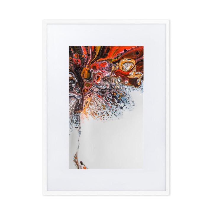 Fractal Abstract 03 - Poster im Rahmen mit Passepartout Alexandru Antoci Weiß / 50×70 cm artlia