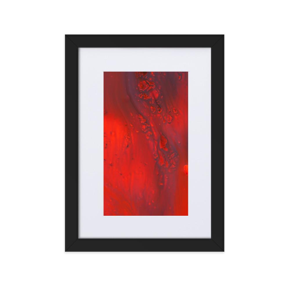 Fractal Abstract 07 - Poster im Rahmen mit Passepartout Alexandru Antoci Schwarz / 21×30 cm artlia