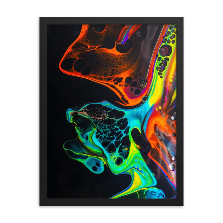 Fractal Abstract 08 - Poster im Rahmen Alexandru Antoci Schwarz / 30x41 cm artlia