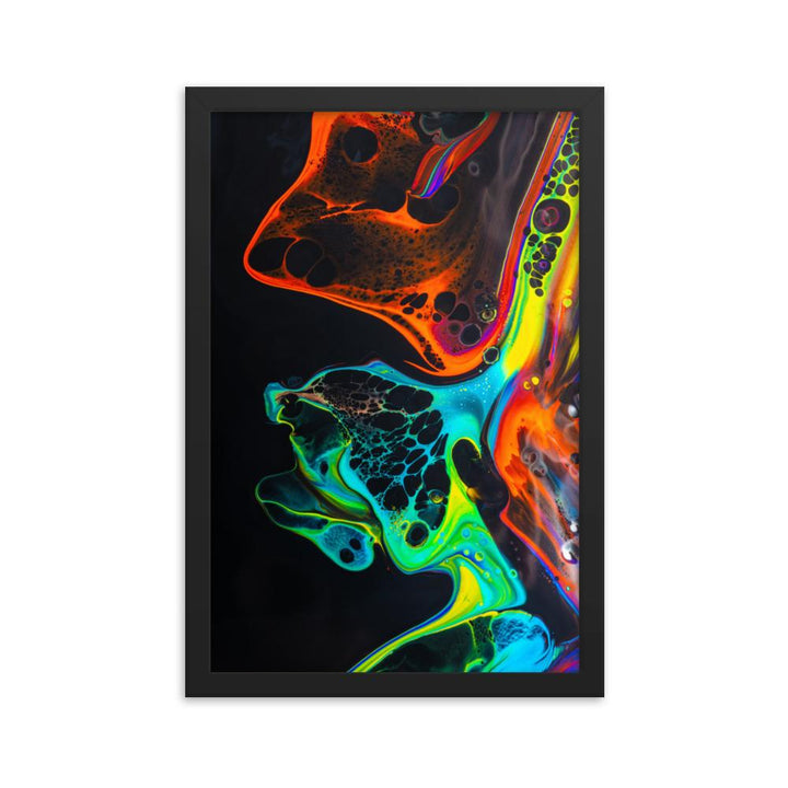 Fractal Abstract 08 - Poster im Rahmen Alexandru Antoci Schwarz / 30x45 cm artlia