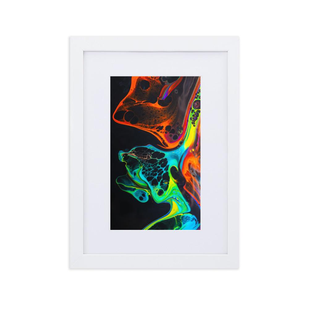 Fractal Abstract 08 - Poster im Rahmen mit Passepartout Alexandru Antoci Weiß / 21×30 cm artlia