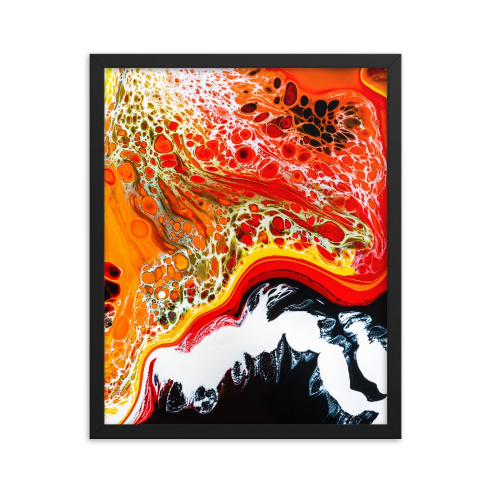 Fractal Abstract 10 - Poster im Rahmen Alexandru Antoci Schwarz / 41x51 cm artlia