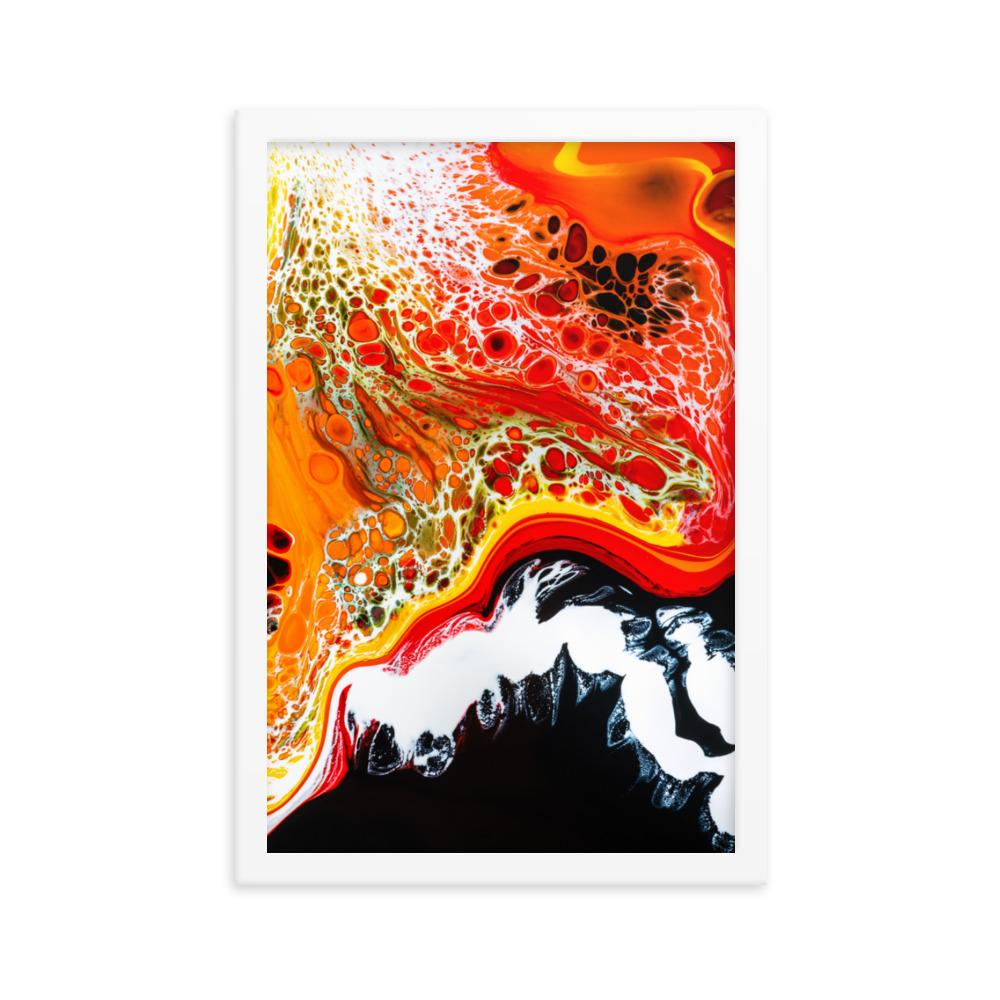 Fractal Abstract 10 - Poster im Rahmen Alexandru Antoci Weiß / 30x45 cm artlia