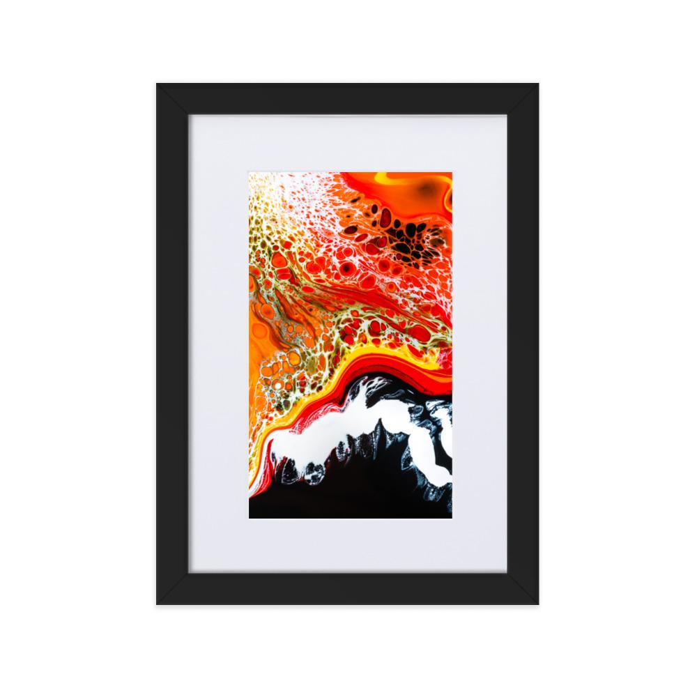 Fractal Abstract 10 - Poster im Rahmen mit Passepartout Alexandru Antoci Schwarz / 21×30 cm artlia